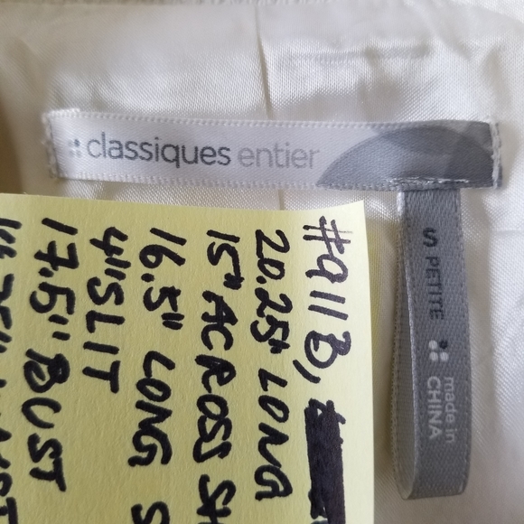 ✅#911B Classiques Entier White Fringe Jacket PS 3D Flower Buttons Gold/White - Picture 12 of 14